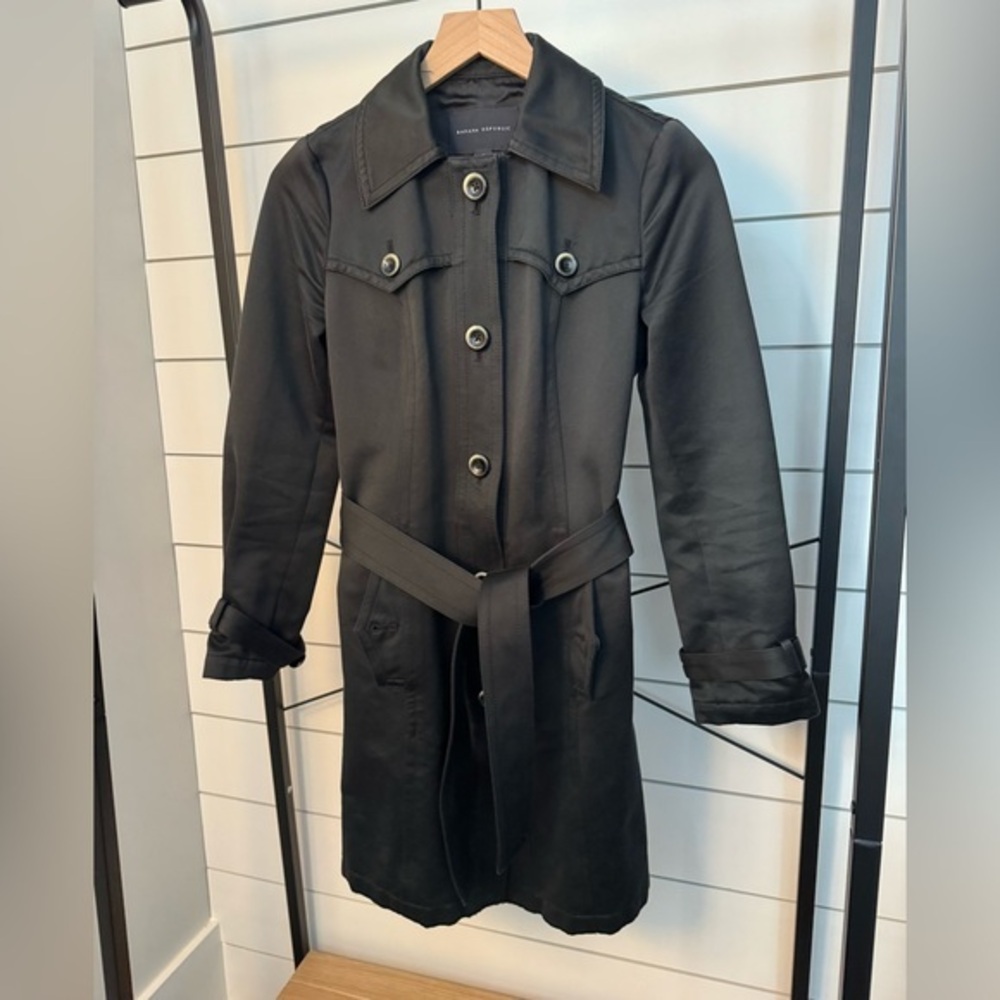 Banana Republic Black Trench Coat